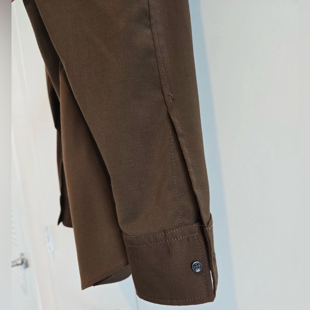 Zara Brown Button Down Dress Shirt Style 9043/631 - Picture 4 of 4